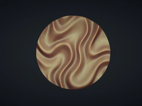 Drapery Circle Wall Art Panel 3D Print Model