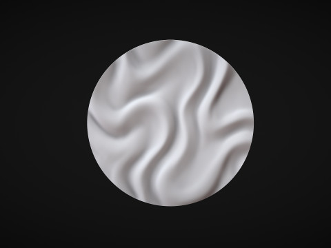 Drapery Circle Wall Art Panel 3D Print Model