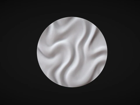 Drapery Circle Wall Art Panel 3D Print Model