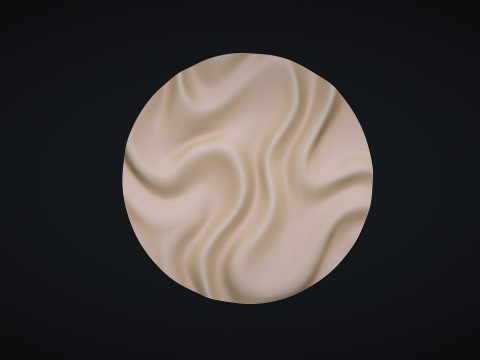 Drapery Circle Wall Art Panel 3D Print Model
