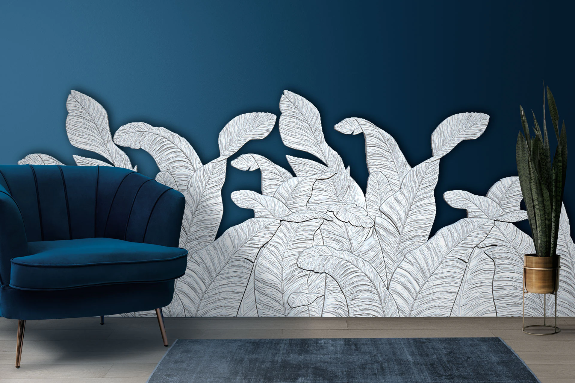 Banana Leaves Wall Decor 3D Print Model .c4d .max .obj .3ds .fbx .stl .blend 