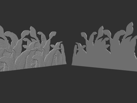 Banana Leaves Wall Decor Modelo de Impressão 3D