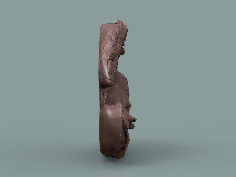 Sleeping baby angel bas relief Modello di stampa 3D