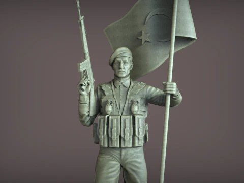 Jandarma Komando Heykeli 3D Print Model