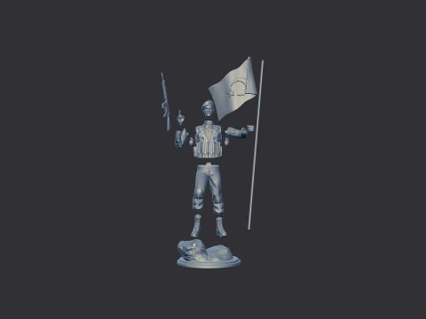 Jandarma Komando Heykeli 3D Print Model