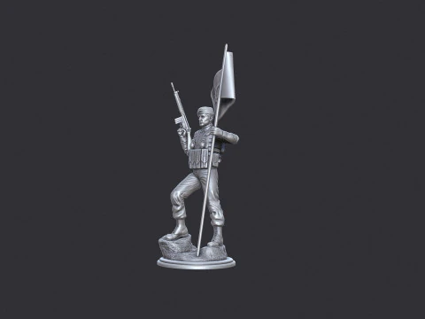 Jandarma Komando Heykeli 3D Print Model