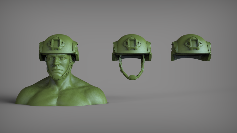 Ballistic Helmet Modelo de impresión 3D .c4d .max .obj .3ds .fbx .stl .blend 