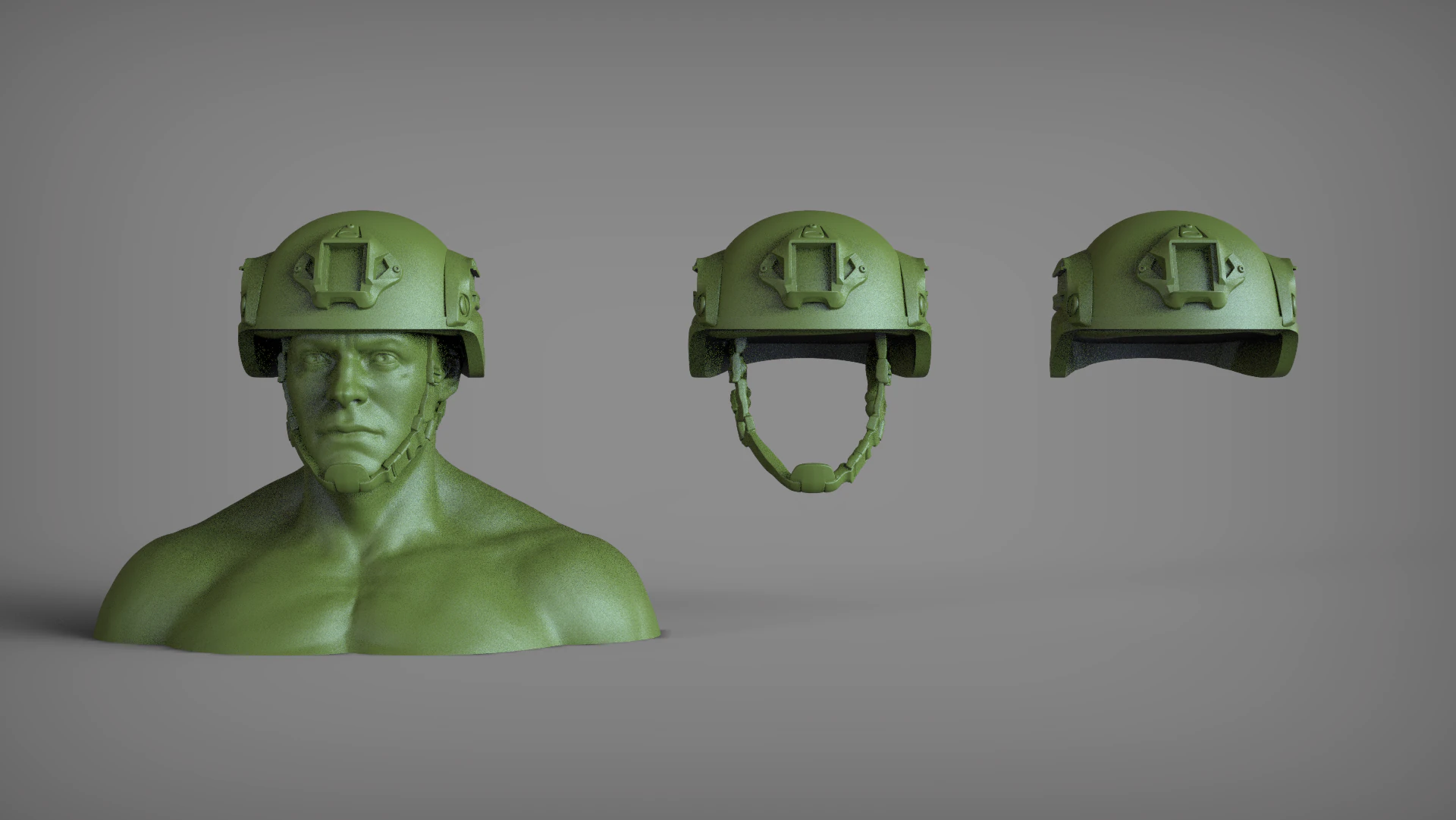 Ballistic Helmet 3D Print Model .c4d .max .obj .3ds .fbx .stl .blend 