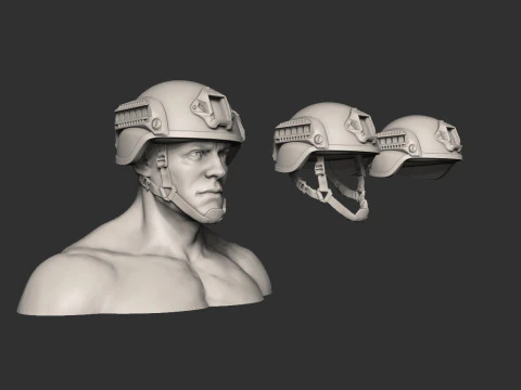 Ballistic Helmet 3D Print Model