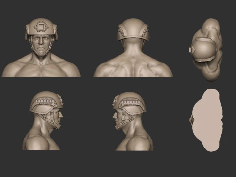 Ballistic Helmet 3D Print Model
