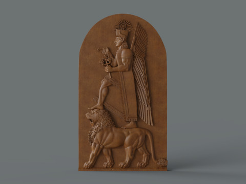Bas Relief of Haldi 3Dプリントモデル