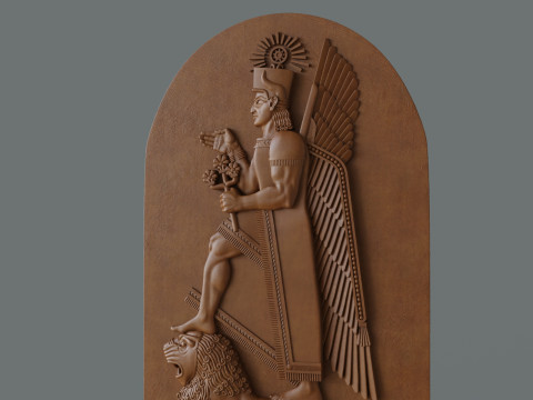 Bas Relief of Haldi 3D प्रिंट मॉडल