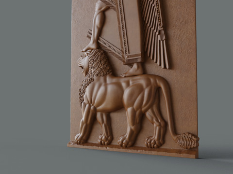 Bas Relief of Haldi 3D प्रिंट मॉडल