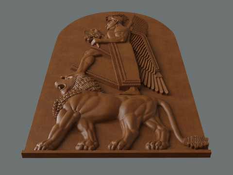Bas Relief of Haldi 3D प्रिंट मॉडल