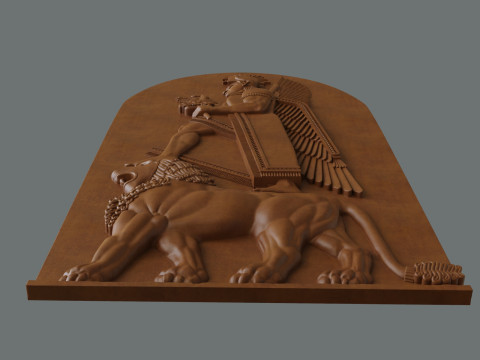Bas Relief of Haldi 3D प्रिंट मॉडल