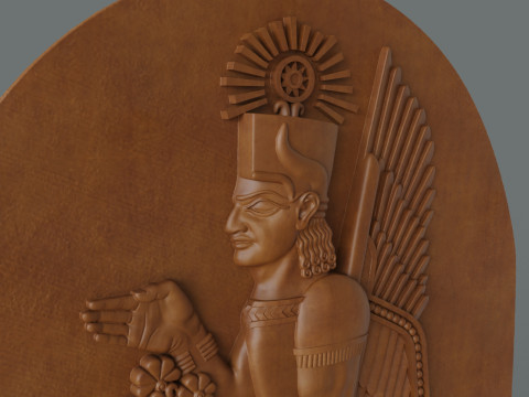 Bas Relief of Haldi 3D प्रिंट मॉडल