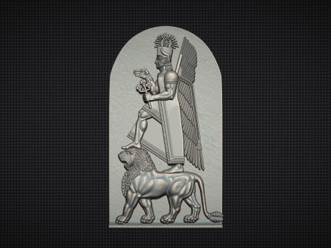 Bas Relief of Haldi 3D प्रिंट मॉडल