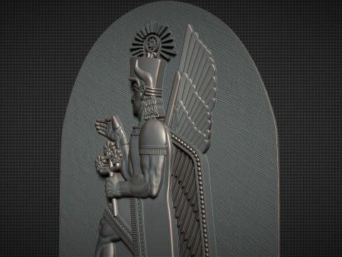 Bas Relief of Haldi 3D प्रिंट मॉडल