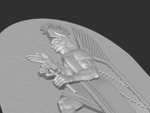 Bas Relief of Haldi 3D प्रिंट मॉडल