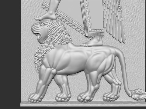 Bas Relief of Haldi 3D प्रिंट मॉडल