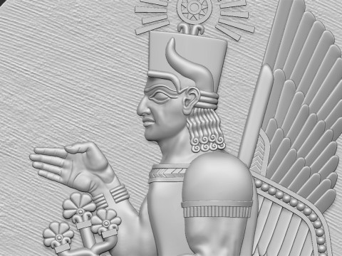 Bas Relief of Haldi 3D प्रिंट मॉडल