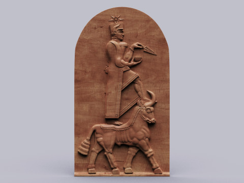 Bas Relief of Teisheba 3Dプリントモデル