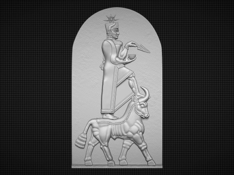Bas Relief of Teisheba Modèles 3D en vedette