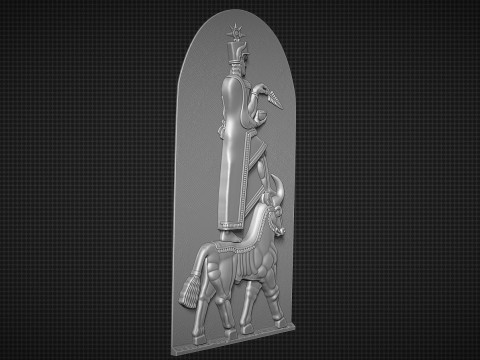 Bas Relief of Teisheba Modèles 3D en vedette