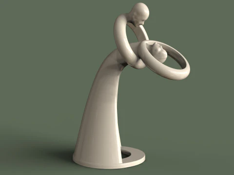 恋人のフィギュア 3Dプリントモデル