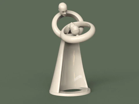 恋人のフィギュア 3Dプリントモデル