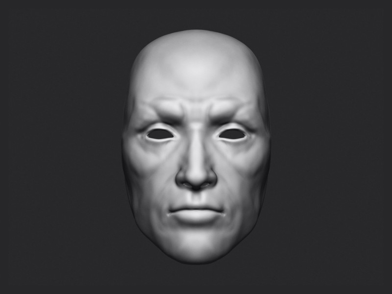 Male Face Mask 3D printmodel .c4d .max .obj .3ds .fbx .stl .blend
