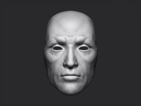 M&auml;nnliche Gesichtsmaske 3D Druckmodell