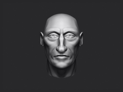 Cartoon Male Head 3D Print Model