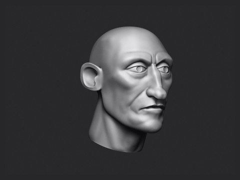 Cartoon Male Head Modèles 3D en vedette