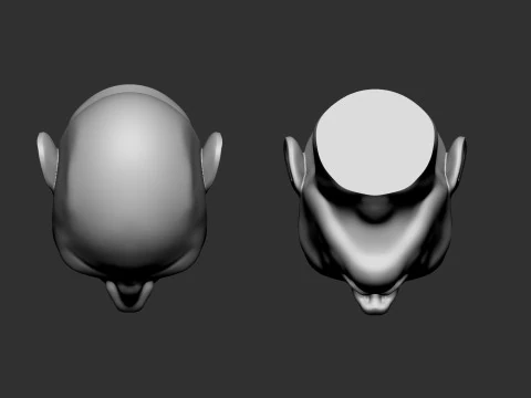Cartoon Male Head 3D Print Model