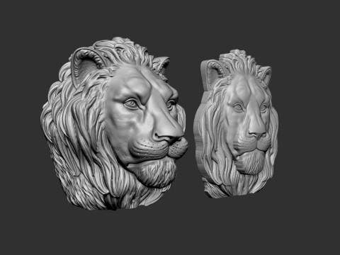 Lion Head 3D 打印模型
