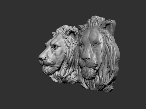Lion Head 3D 打印模型