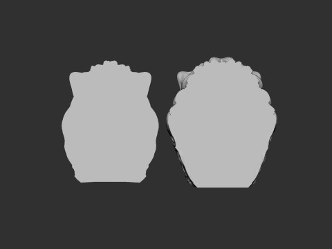 Lion Head 3D 打印模型