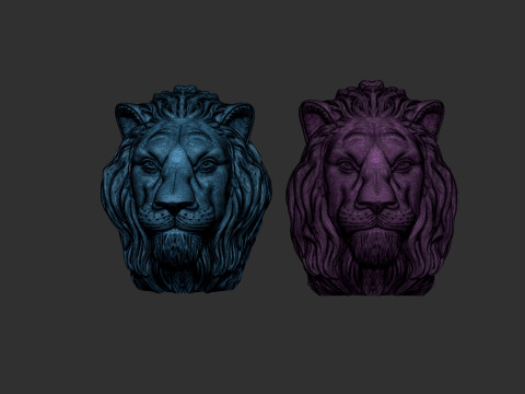Lion Head 3D 打印模型