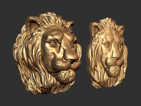 Lion Head 3D 打印模型