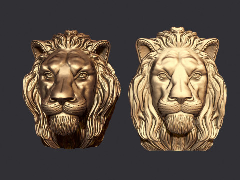 Lion Head 3D 打印模型