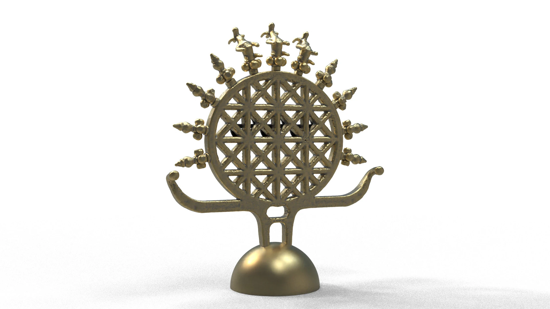 Hittite Sun Disc 3D Print Model .c4d .max .obj .3ds .fbx .stl .blend 