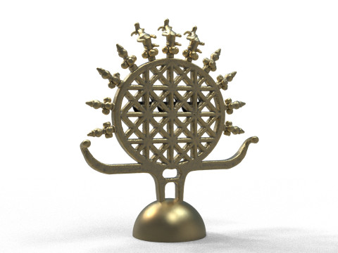 Hittite Sun Disc 3D Print Model