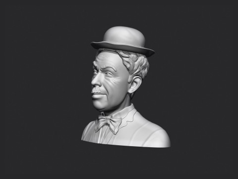 Charlie Chaplin Bust 3D 프린트 모델