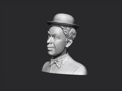 Charlie Chaplin Bust 3D Print Model
