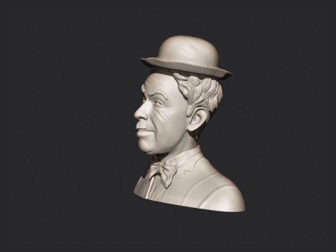 Charlie Chaplin Bust 3D 프린트 모델