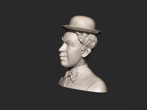Charlie Chaplin Bust 3D Print Model