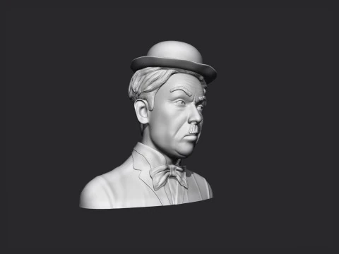 Charlie Chaplin Bust 3D Print Model