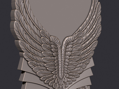 Angel Wings and Heart Memorial Modelo de Impressão 3D