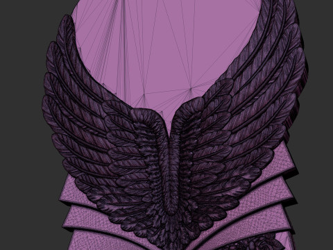 Angel Wings and Heart Memorial Modelo de Impressão 3D